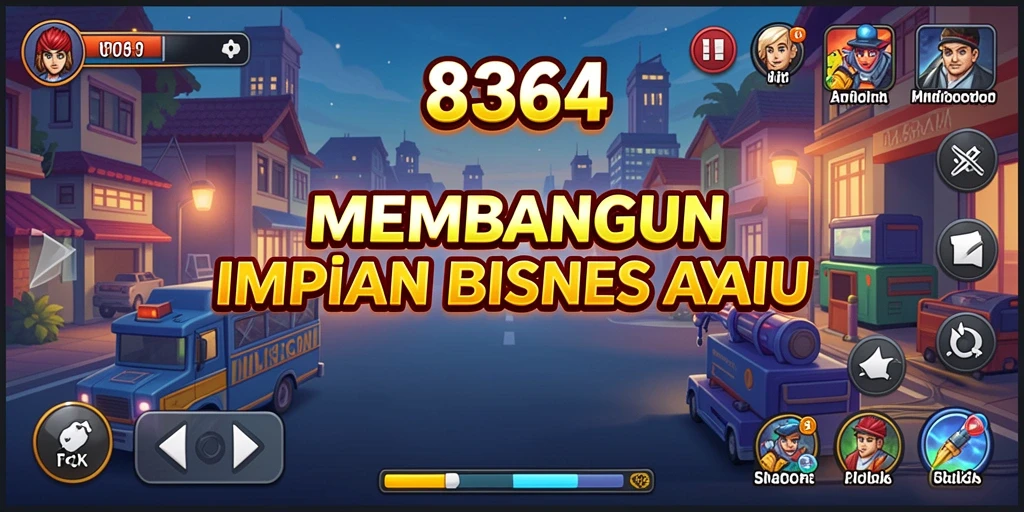 Tampilan gameplay menarik dalam 8364 yang menunjukkan aktivitas manajemen bisnis.