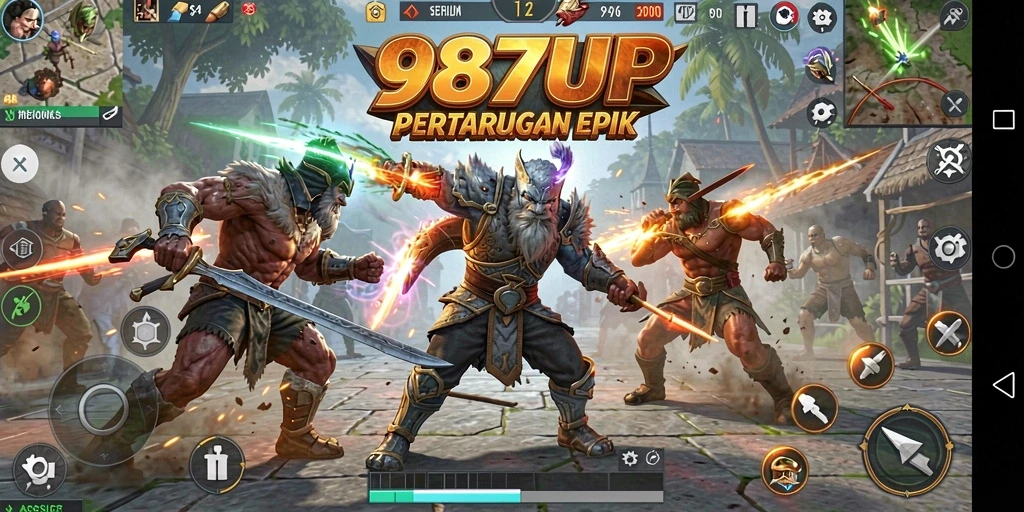 Gameplay menarik dari 987UP dalam pertarungan Battle Royale.