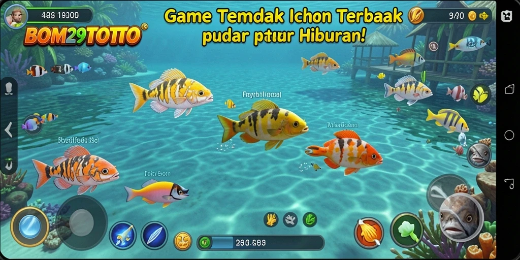 Screenshot menampilkan aksi seru dalam permainan Tembak Ikan.