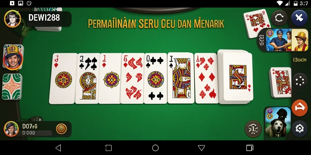 Tampilan menarik dari gameplay Domino di DEWI288.