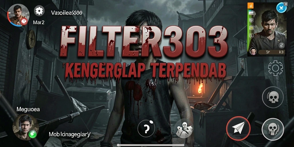 Screenshot menampilkan suasana gelap dan menyeramkan dari gameplay FILTER303.