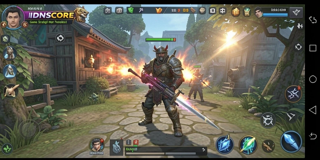Screenshot IDNSCORE menampilkan gameplay strategis yang mendebarkan.