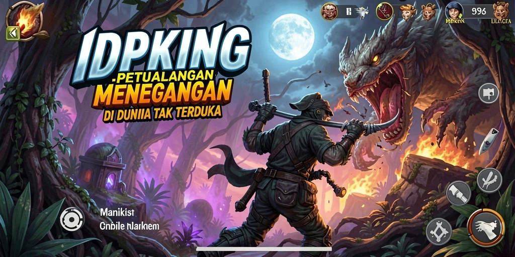 Tangkapan layar gameplay IDPKING menunjukkan petualangan seru yang menanti.
