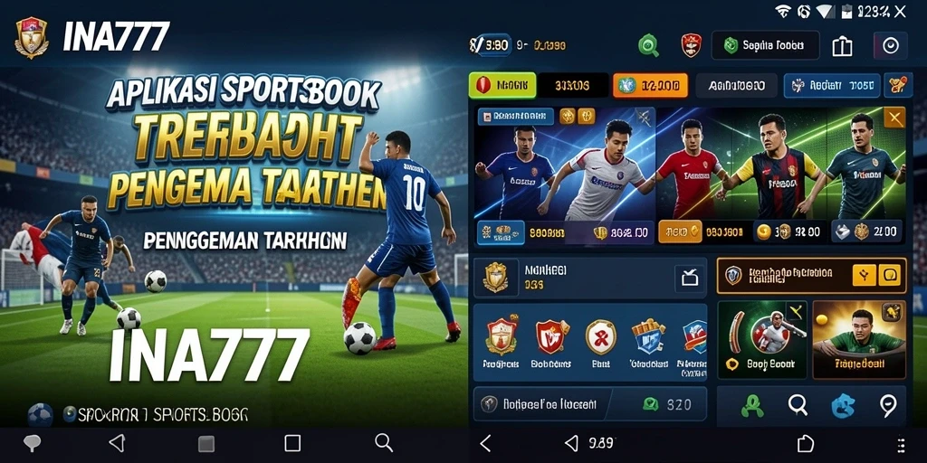 Screenshot gameplay Sportsbook INA777 menampilkan taruhan langsung di berbagai olahraga.