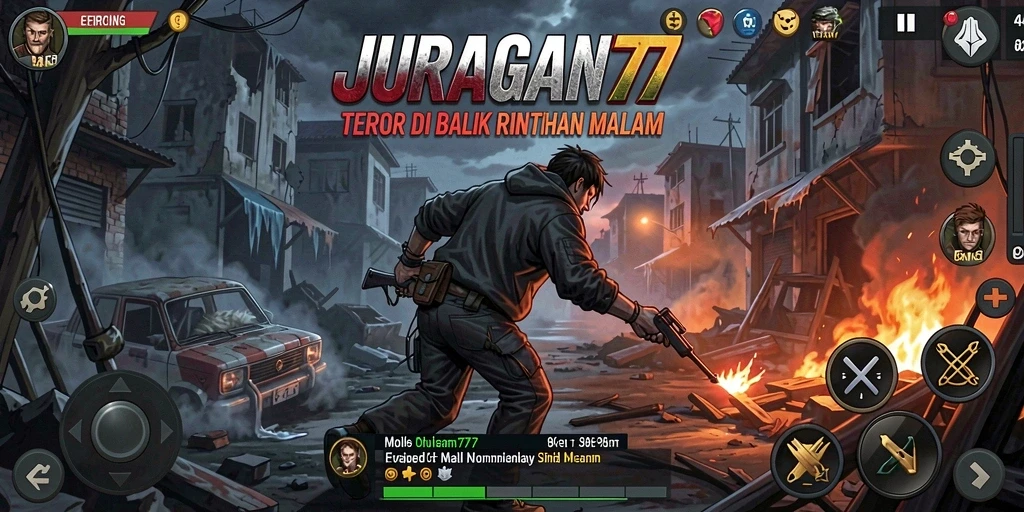 Gameplay menyeramkan dengan suasana mencekam di JURAGAN77.