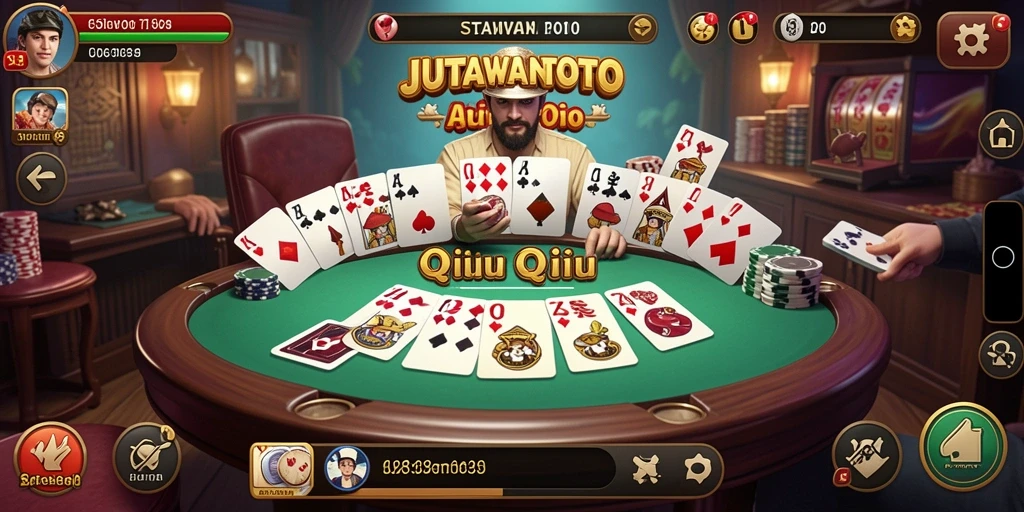 Screenshot JUTAWANTOTO menampilkan gameplay seru QiuQiu.