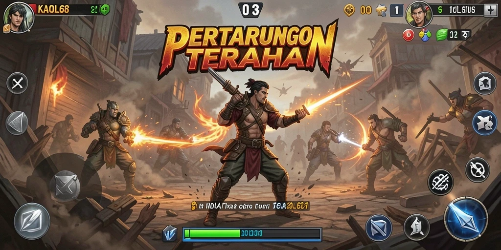 Tampilan gameplay Fighting yang menegangkan di KAOL68.