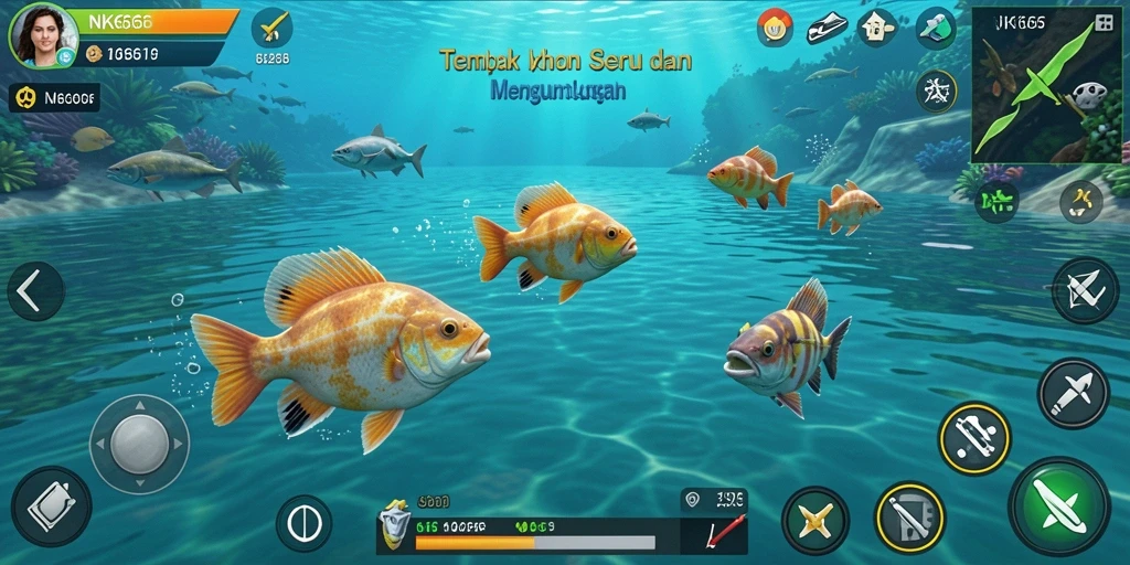 Screenshot gameplay NK666 yang menunjukkan aksi seru Tembak Ikan.