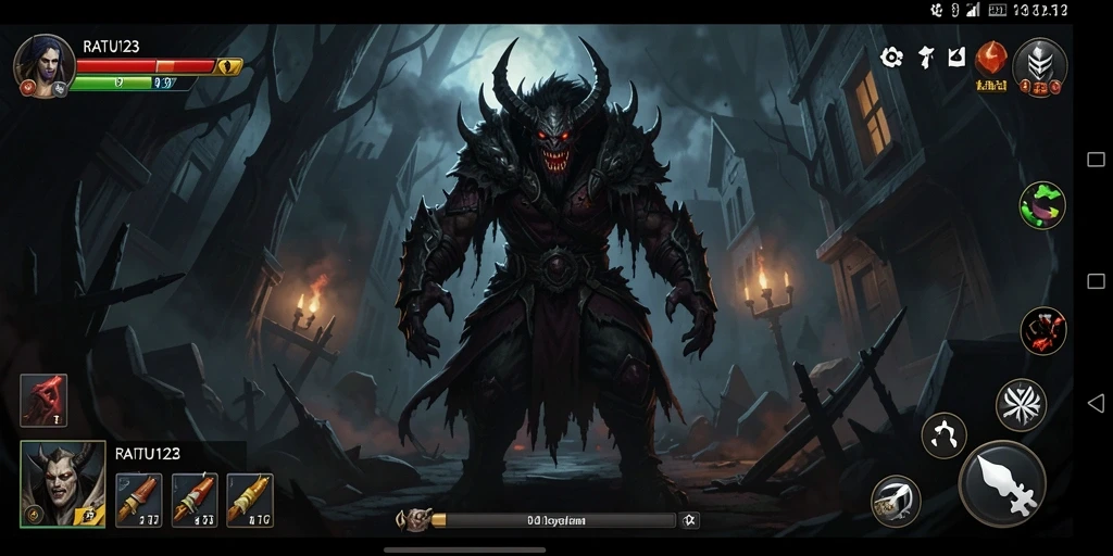 Tampilan gameplay yang menegangkan dari RATU123.