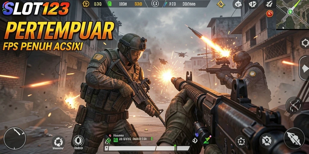 Tampilan permainannya yang menegangkan dalam pertempuran FPS.
