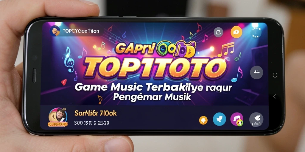 Tampilan gameplay interaktif dari aplikasi musik TOP1TOTO.