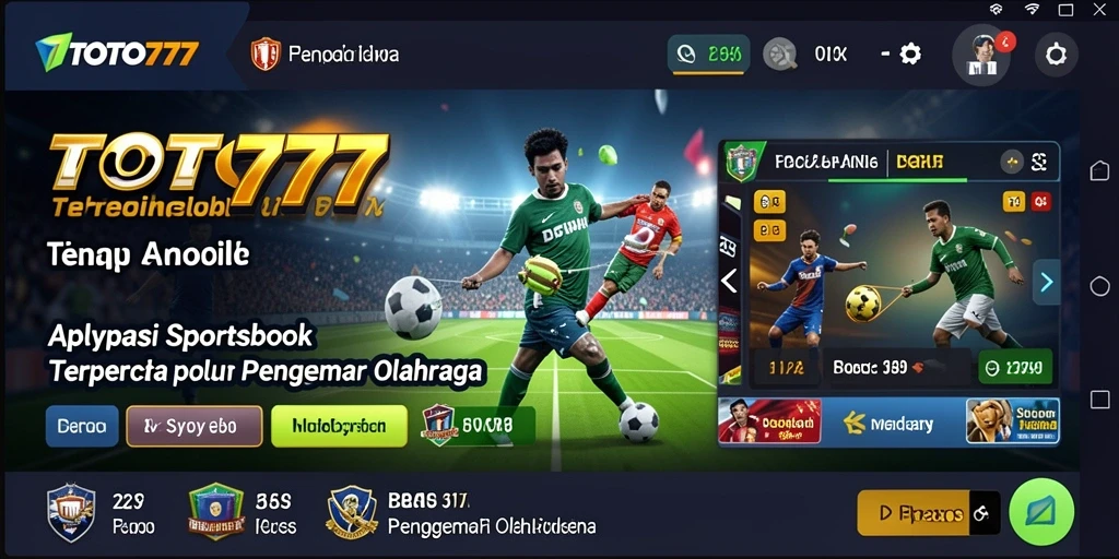 Tampilan antarmuka TOTO777 saat bertaruh pada olahraga.